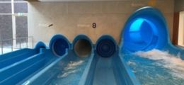 Inflatable shutters for slides