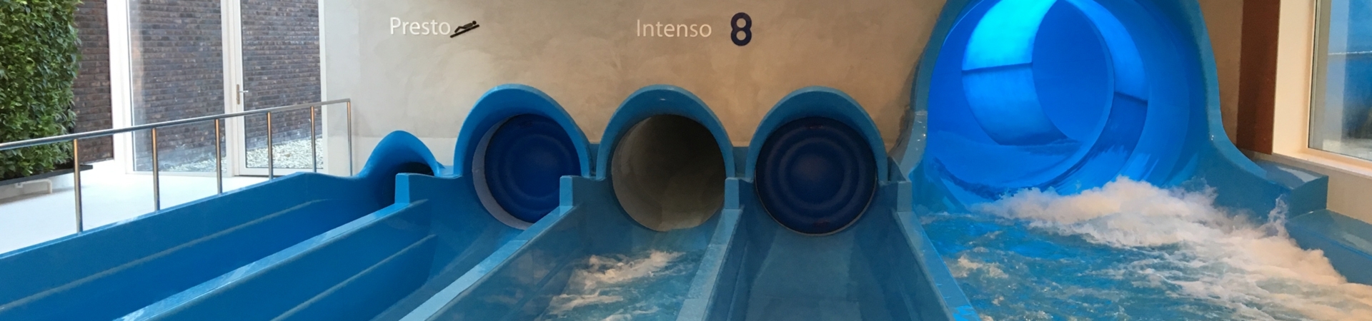Inflatable shutters for slides